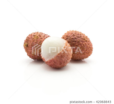 Fresh lychee isolated on white Fresh lychee isolated on white 42068643