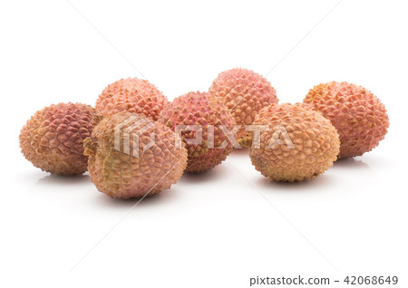 Fresh lychee isolated on white 42068649