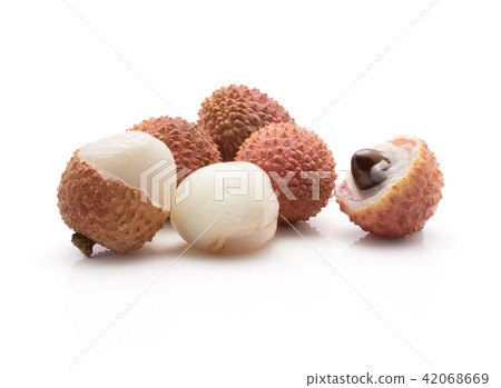 Fresh lychee isolated on white Fresh lychee isolated on white 42068669