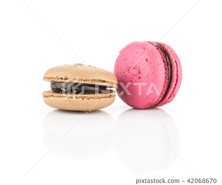 Colourful French macaron isolated on white Colourful French macaron isolated on white 42068670