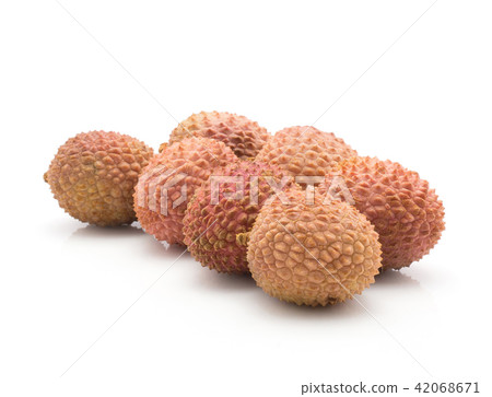 Fresh lychee isolated on white Fresh lychee isolated on white 42068671