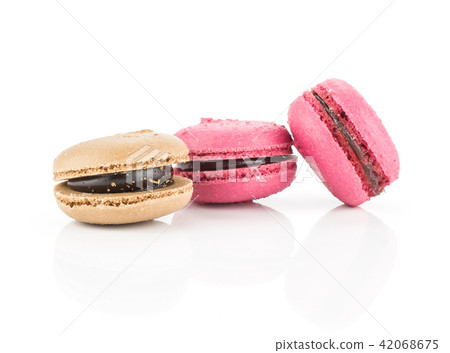 Colourful French macaron isolated on white Colourful French macaron isolated on white 42068675