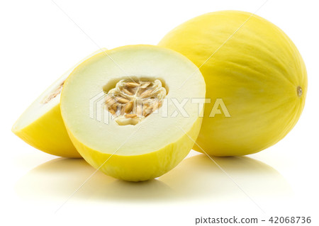 Melon Honeydew isolated on white Melon Honeydew isolated on white 42068736