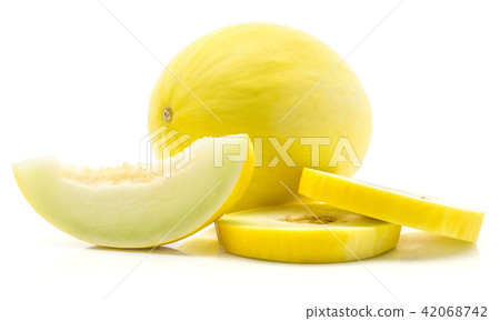 Melon Honeydew isolated on white Melon Honeydew isolated on white 42068742