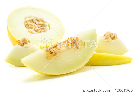 Melon Honeydew isolated on white Melon Honeydew isolated on white 42068760