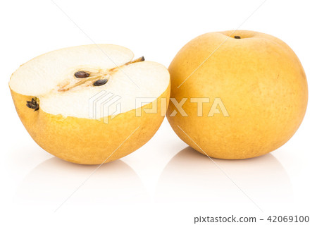 Fresh Nashi golden pear isolated on white Fresh Nashi golden pear isolated on white 42069100