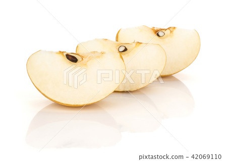Fresh Nashi golden pear isolated on white Fresh Nashi golden pear isolated on white 42069110