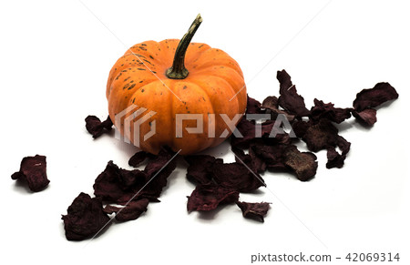 Orange pumpkin isolated on white 42069314