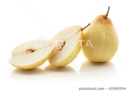 Fresh Nashi Pear isolated on white Fresh Nashi Pear isolated on white 42069504