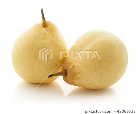 Fresh Nashi Pear isolated on white Fresh Nashi Pear isolated on white 42069532