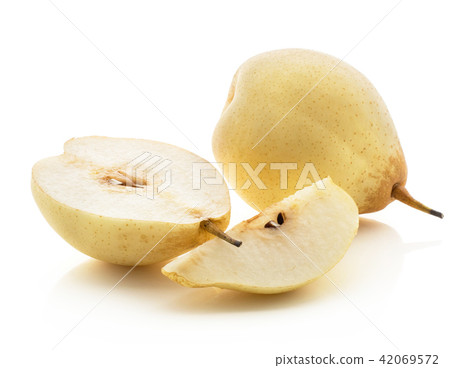Fresh Nashi Pear isolated on white Fresh Nashi Pear isolated on white 42069572
