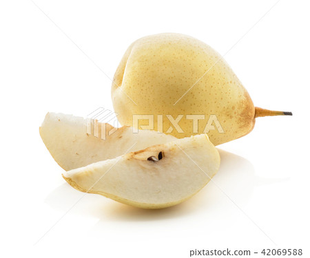 Fresh Nashi Pear isolated on white Fresh Nashi Pear isolated on white 42069588