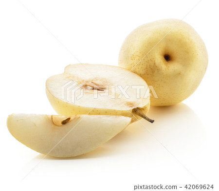 Fresh Nashi Pear isolated on white Fresh Nashi Pear isolated on white 42069624