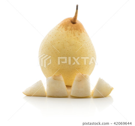 Fresh Nashi Pear isolated on white 42069644