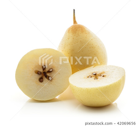 Fresh Nashi Pear isolated on white Fresh Nashi Pear isolated on white 42069656
