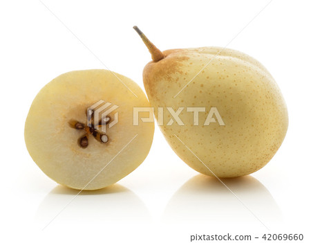 Fresh Nashi Pear isolated on white Fresh Nashi Pear isolated on white 42069660