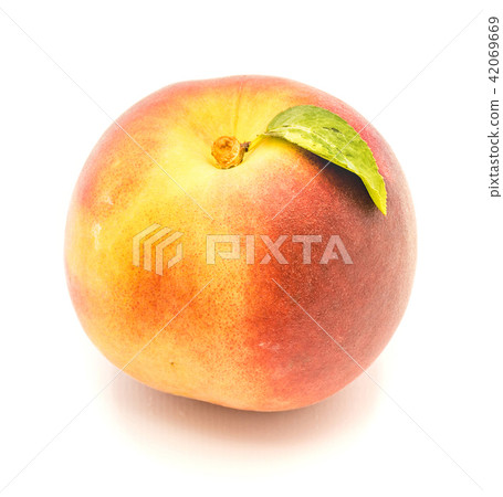 Fresh peach isolated on white 42069669