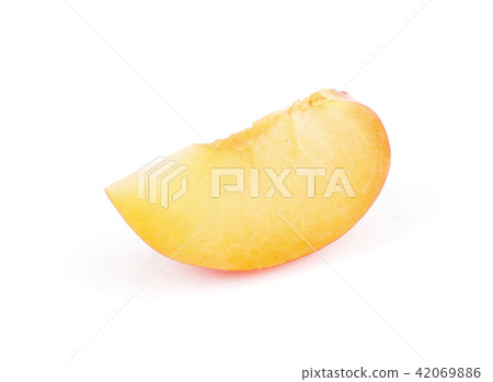 Fresh Red Plum isolated on white 42069886