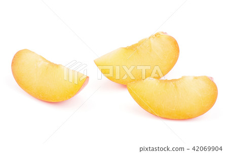 Fresh Red Plum isolated on white 42069904