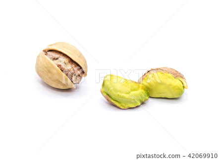 Salted pistachio isolated on white Salted pistachio isolated on white 42069910