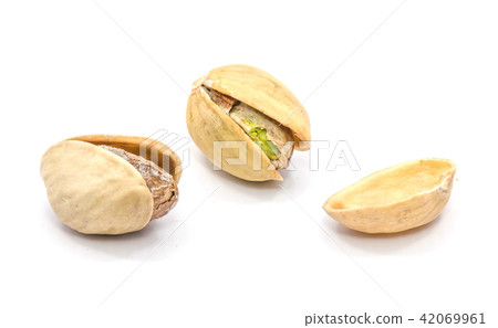Salted pistachio isolated on white Salted pistachio isolated on white 42069961