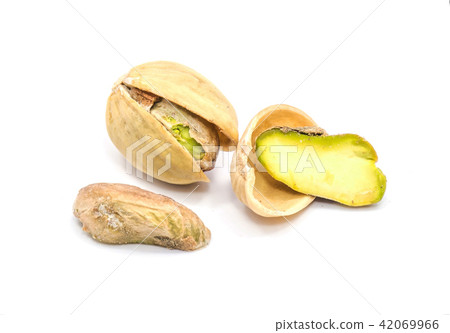 Salted pistachio isolated on white Salted pistachio isolated on white 42069966