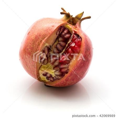 Fresh pomegranate isolated on white 42069989
