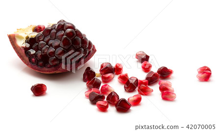 Fresh pomegranate isolated on white Fresh pomegranate isolated on white 42070005