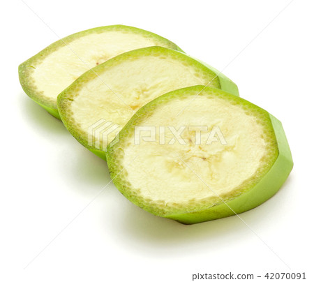 Fresh raw plantain isolated on white Fresh raw plantain isolated on white 42070091