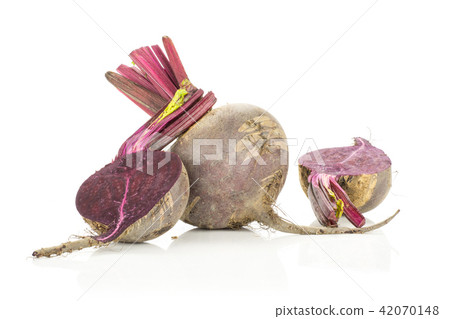 Fresh raw red beetroot isolated on white Fresh raw red beetroot isolated on white 42070148