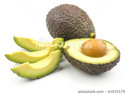 Fresh purple avocado isolated on white 42070179