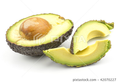 Fresh purple avocado isolated on white Fresh purple avocado isolated on white 42070227