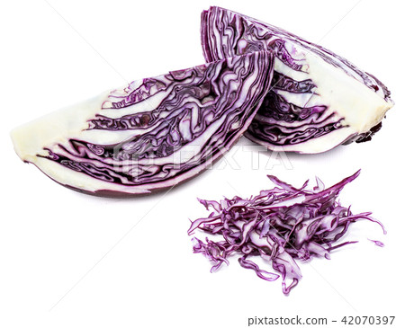 Fresh red cabbage isolated on white Fresh red cabbage isolated on white 42070397