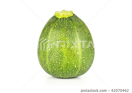 Fresh raw round Zucchini isolated on white Fresh raw round Zucchini isolated on white 42070462