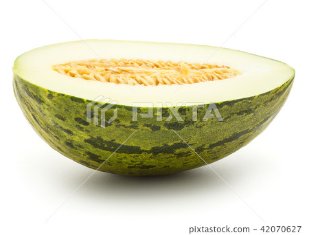 Santa Claus melon isolated on white Santa Claus melon isolated on white 42070627