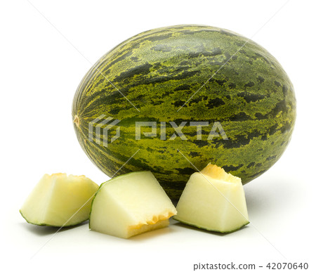 Santa Claus melon isolated on white 42070640