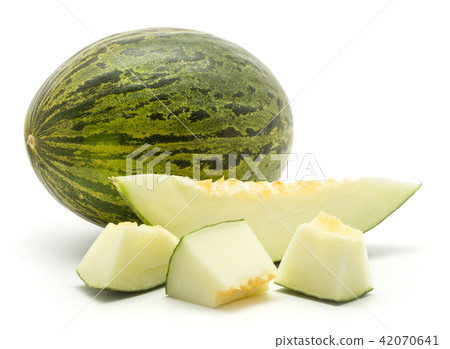 Santa Claus melon isolated on white 42070641