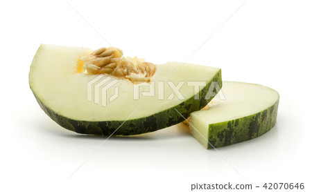 Santa Claus melon isolated on white 42070646