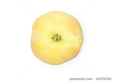 Fresh raw saturn peach isolated on white Fresh raw saturn peach isolated on white 42070708