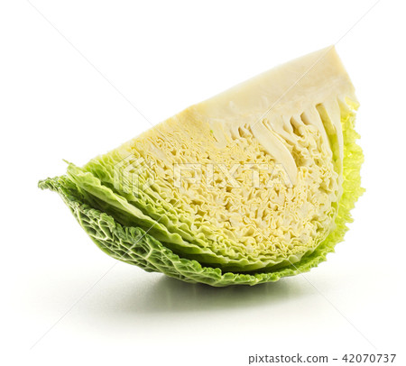 Fresh Savoy Cabbage isolated on white Fresh Savoy Cabbage isolated on white 42070737