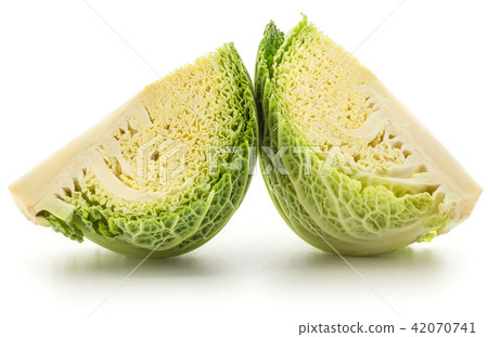 Fresh Savoy Cabbage isolated on white 42070741
