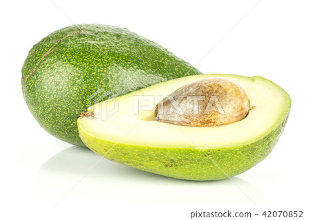 fresh Raw smooth avocado isolated on white 42070852
