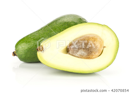 fresh Raw smooth avocado isolated on white fresh Raw smooth avocado isolated on white 42070854