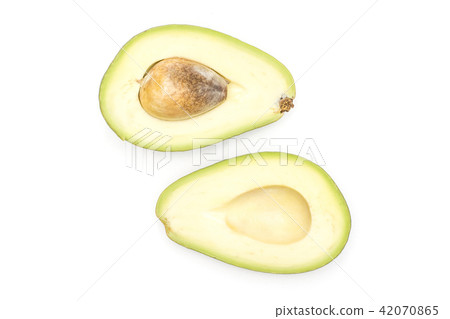 fresh Raw smooth avocado isolated on white 42070865