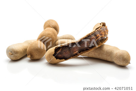 Tamarind fruit isolated on white 42071051