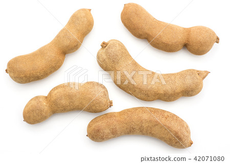Tamarind fruit isolated on white Tamarind fruit isolated on white 42071080