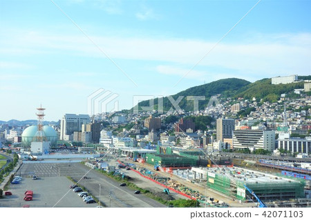 Nagasaki station under redevelopment Nagasaki station under redevelopment 42071103