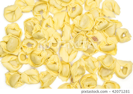 Fresh Raw tortellini pasta isolated on white 42071281
