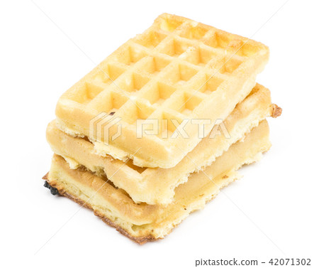 Fresh Waffle isolated on white 42071302