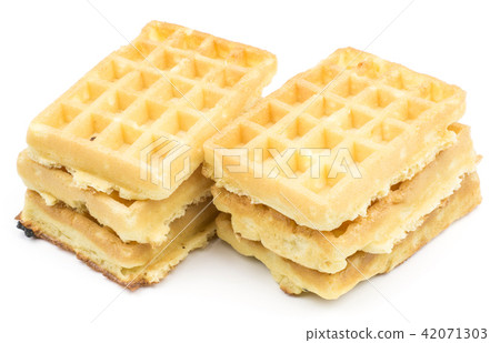 Fresh Waffle isolated on white Fresh Waffle isolated on white 42071303